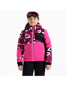 Dziecięca zimowa kurtka narciarska Dare2b TRAVERSE różowo-czarna