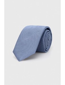 HUGO krawat jedwabny kolor niebieski 50468199