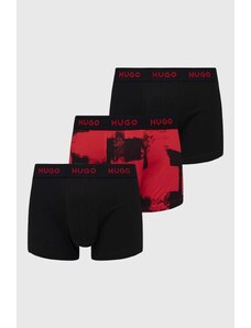 HUGO bokserki 3-pack męskie kolor czerwony 50480170