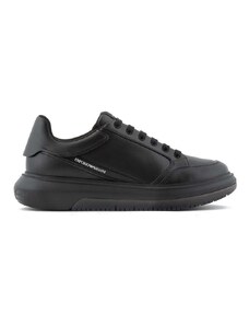 Emporio Armani sneakersy skórzane kolor czarny X4X633 XM964 K001