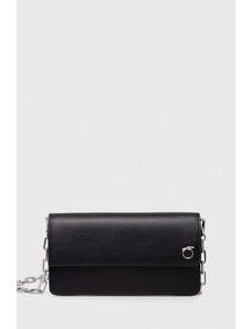 Trussardi portfel damski kolor czarny