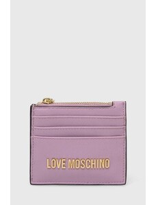 Love Moschino etui na karty kolor fioletowy