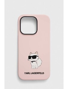 Karl Lagerfeld etui na telefon iPhone 14 Pro 6,1 kolor różowy