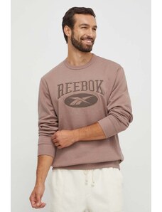 Reebok Classic bluza męska kolor brązowy z aplikacją