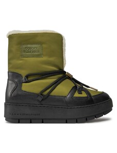 Śniegowce Tommy Hilfiger Tommy Essential Snowboot FW0FW07504 Putting Green MS2
