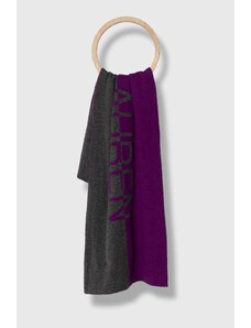 Lauren Ralph Lauren szalik z domieszką wełny z aplikacją