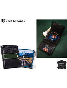 Skórzany męski portfel Peterson PTN 317 MOTO2