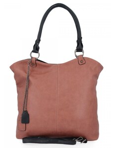 Uniwersalne Torebki Damskie XL firmy Hernan Shopper Bag Brudny Róż