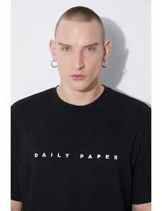 Daily Paper t-shirt bawełniany Alias Tee męski kolor czarny z aplikacją 2021181