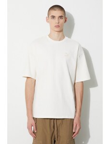 Puma t-shirt bawełniany BETTER CLASSICS Oversized Tee męski kolor beżowy gładki 621315