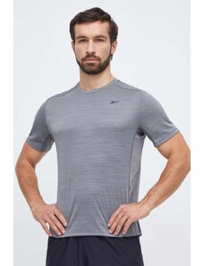 Reebok t-shirt treningowy Motionfresh Athlete kolor szary melanżowy