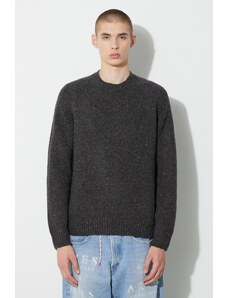 A.P.C. sweter wełniany męski kolor szary lekki