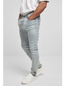 Męskie jeansy Urban Classics Slim Fit Zip Jeans - jasnoniebieski