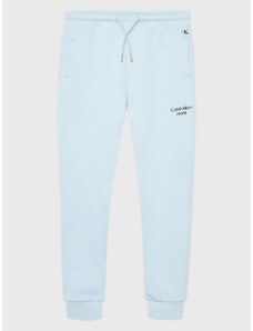 Calvin Klein Jeans Spodnie dresowe Stack Logo IB0IB01282 Niebieski Regular Fit