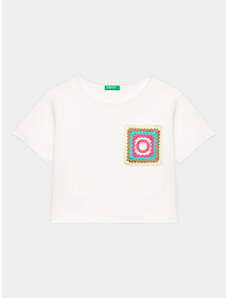 United Colors Of Benetton T-Shirt 3LHAC10BV Biały Regular Fit