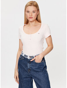 Tommy Jeans T-Shirt DW0DW16107 Różowy Regular Fit