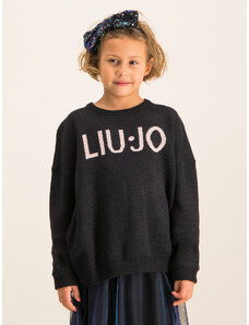 Liu Jo Kids Sweter Maglia Chiusa G69215 MA09E Czarny Regular Fit