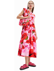 Desigual Sukienka letnia MONSIEUR CHRISTIAN LACROIX Tulip 23SWVW25 Różowy Regular Fit