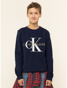 Calvin Klein Jeans Bluza Monogram Logo IU0IU00069 Granatowy Regular Fit