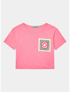United Colors Of Benetton T-Shirt 3LHAC10BV Różowy Regular Fit