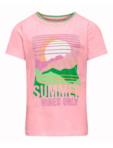 Kids ONLY T-Shirt 15292340 Różowy Slim Fit