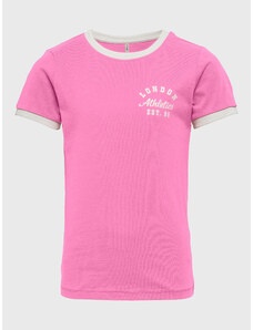 Kids ONLY T-Shirt Karen 15271471 Różowy Slim Fit