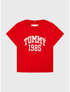 Tommy Hilfiger T-Shirt Varsity KG0KG07257 D Czerwony Regular Fit