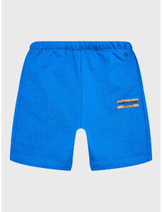 Calvin Klein Jeans Szorty sportowe Mini Block Logo IB0IB01614 Niebieski Regular Fit