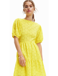 Desigual Sukienka codzienna Limon 23SWVW85 Żółty Regular Fit