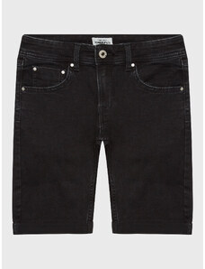 Pepe Jeans Szorty jeansowe Becket Short PB800692XR0 Czarny Slim Fit