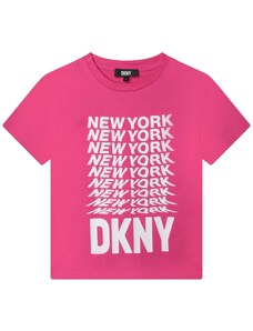 DKNY T-Shirt D35S76 S Różowy Regular Fit