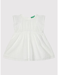United Colors Of Benetton Sukienka letnia 4POCGV00B Biały Regular Fit