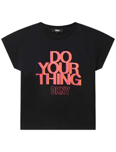 DKNY T-Shirt D35S88 S Czarny Regular Fit