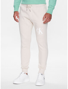 Calvin Klein Jeans Spodnie dresowe J30J322917 Beżowy Regular Fit