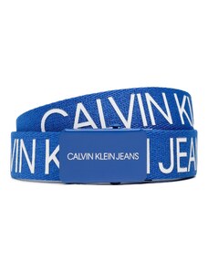 Calvin Klein Jeans Pasek Dziecięcy Canvas Logo Belt IU0IU00125 Niebieski
