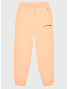 Calvin Klein Jeans Spodnie dresowe Logo IG0IG01509 Pomarańczowy Relaxed Fit