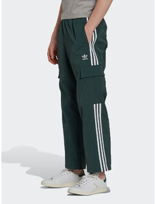 adidas Spodnie dresowe adicolor 3 Stripes HN6736 Zielony Relaxed Fit