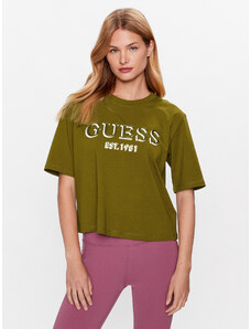 Guess T-Shirt V3YI16 I3Z14 Zielony Regular Fit