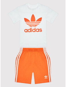adidas Komplet t-shirt i szorty sportowe Trefoil HK7481 Kolorowy Regular Fit