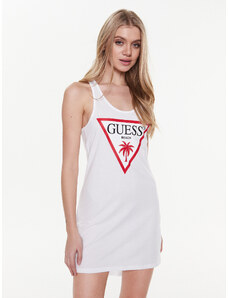 Guess Sukienka plażowa Logo E3GP03 JA914 Biały Regular Fit