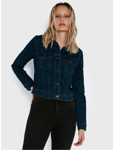 Noisy May Kurtka jeansowa Debra 27001163 Granatowy Slim Fit