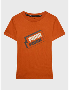 Puma T-Shirt Alpha Holiday 670109 Pomarańczowy Regular Fit