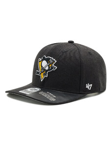 47 Brand Czapka z daszkiem Nhl Pittsburgh Penguins Mvp Dp H-CLZOE15WBP-BKA Czarny
