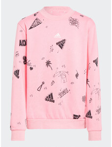 adidas Bluza Brand Love Allover Print IA1576 Różowy Loose Fit