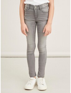 NAME IT Jeansy 13208871 Szary Skinny Fit