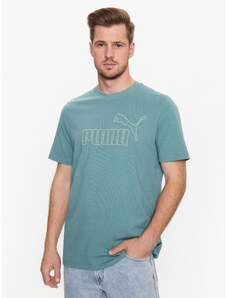Puma T-Shirt Essentials Elevated 673385 Zielony Regular Fit
