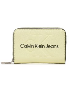 Calvin Klein Jeans Mały Portfel Damski Sculpted Med Zip Around Mono K60K607229 Zielony