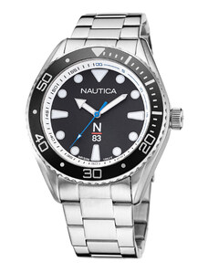 Nautica Zegarek NAPFWF117 Srebrny