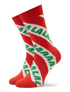 Happy Socks Skarpety wysokie unisex FAL01-4300 Czerwony