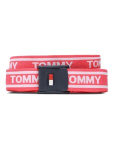 Tommy Jeans Pasek Dziecięcy Webbing Belt AU0AU01627 Różowy